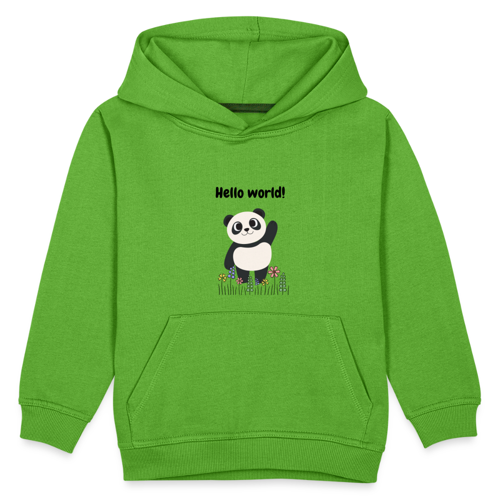 Kinder Premium Hoodie - Hello world - Hellgrün