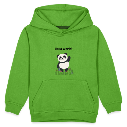 Kinder Premium Hoodie - Hello world - Hellgrün