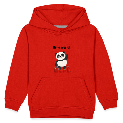 Kinder Premium Hoodie - Hello world - Rot