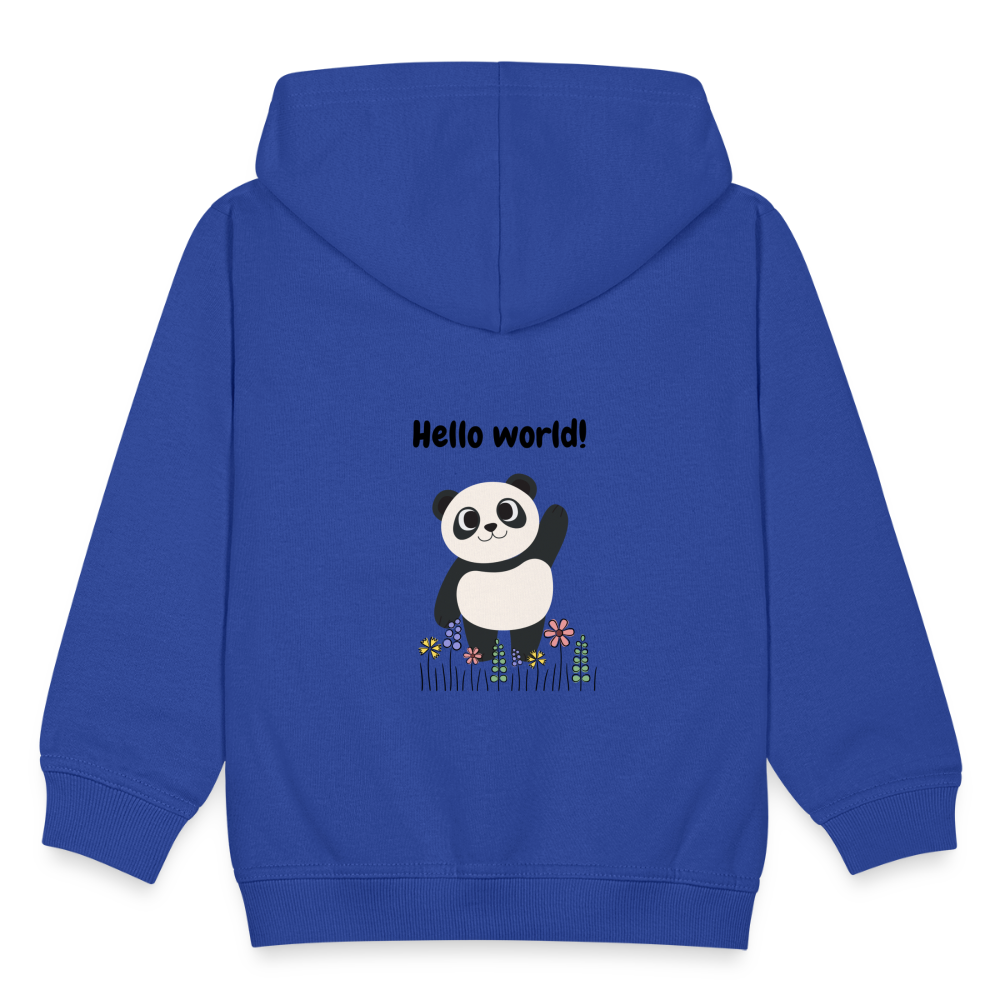 Kinder Premium Kapuzenjacke - Hello world - Royalblau