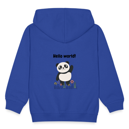 Kinder Premium Kapuzenjacke - Hello world - Royalblau