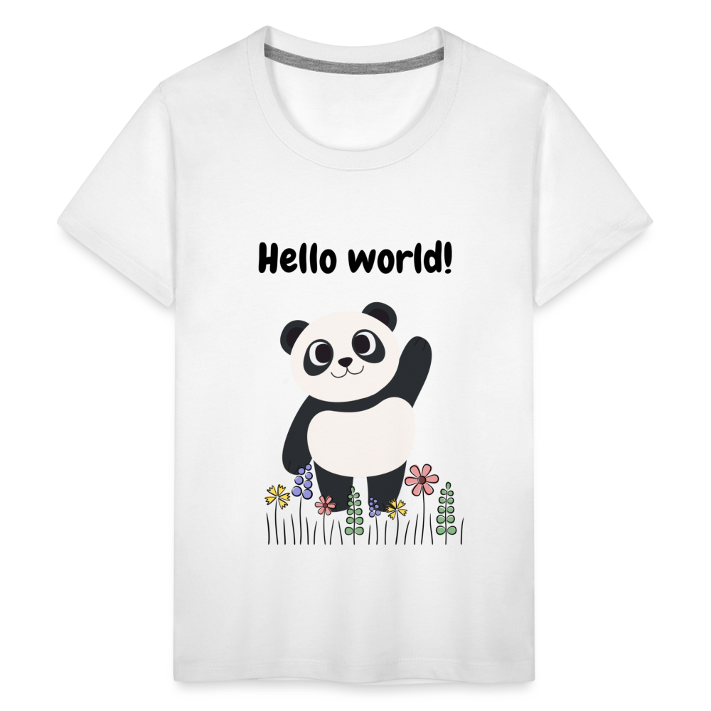 Teenager Premium T-Shirt - Hello world - weiß