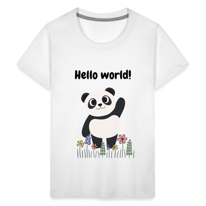 Teenager Premium T-Shirt - Hello world - weiß