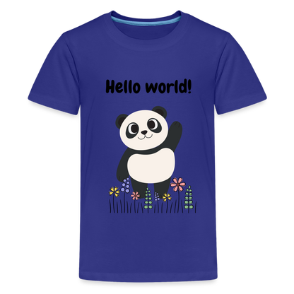 Teenager Premium T-Shirt - Hello world - Königsblau