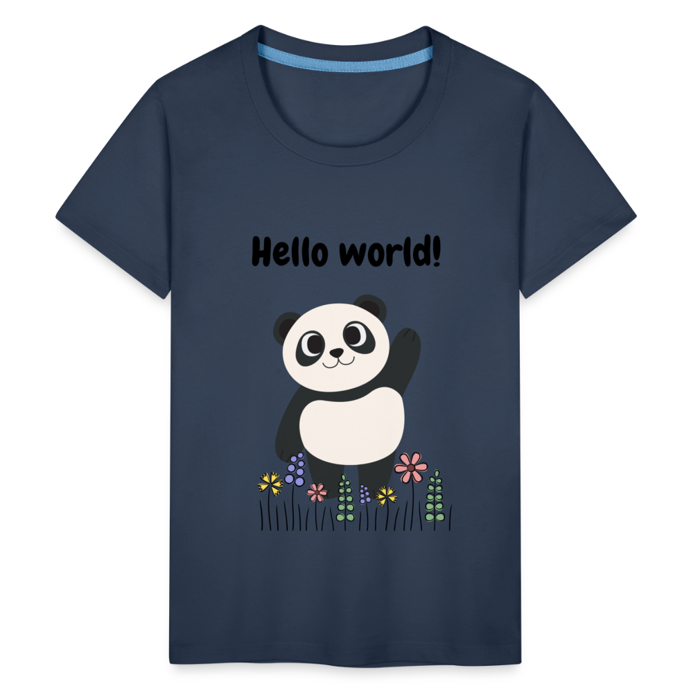 Teenager Premium T-Shirt - Hello world - Navy