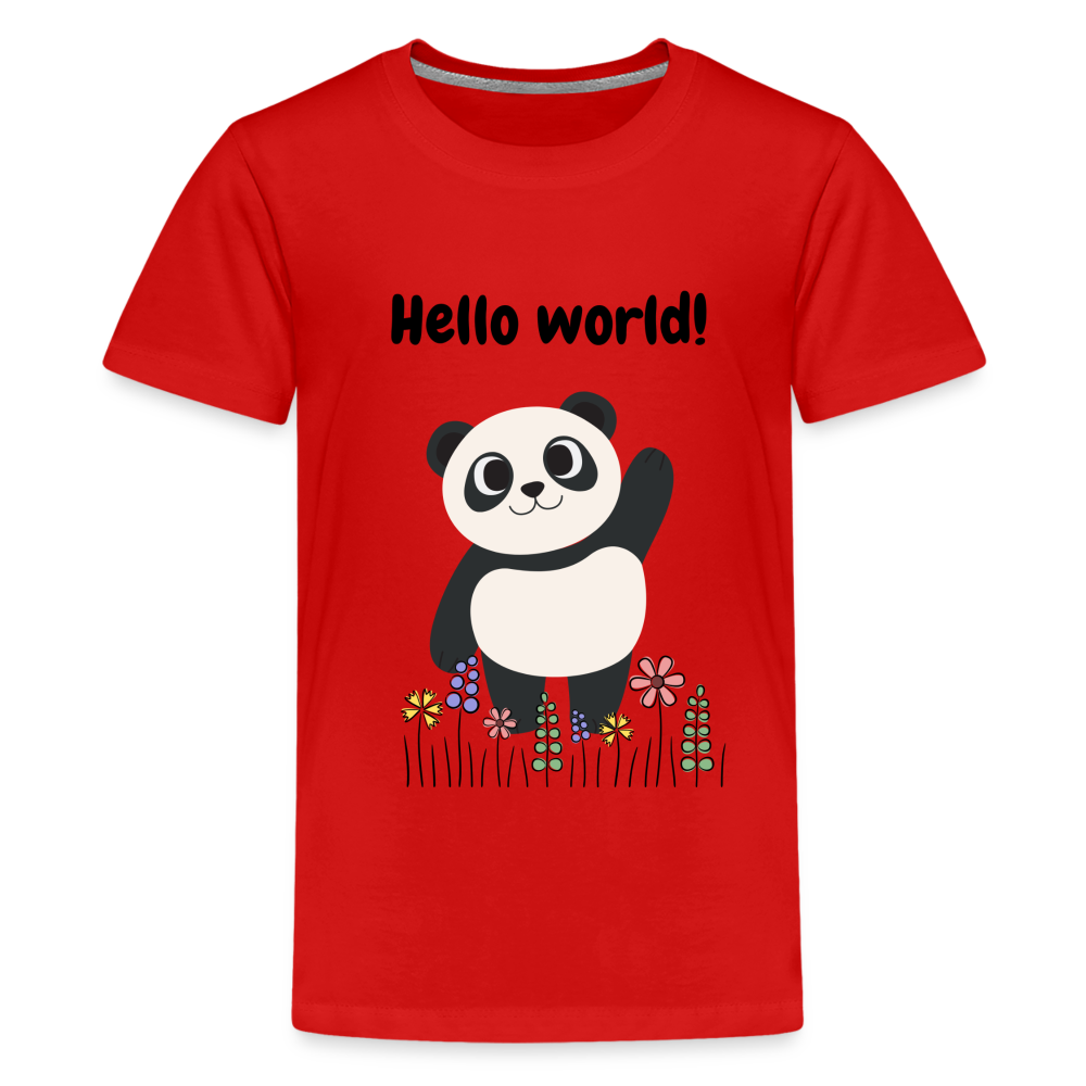 Teenager Premium T-Shirt - Hello world - Rot