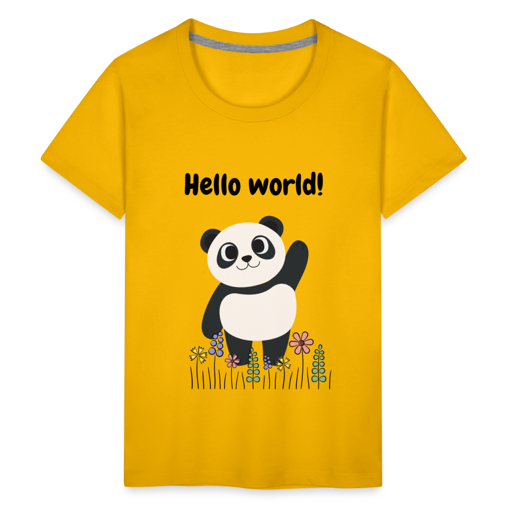 Teenager Premium T-Shirt - Hello world - Sonnengelb