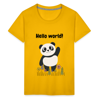 Teenager Premium T-Shirt - Hello world - Sonnengelb