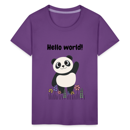 Teenager Premium T-Shirt - Hello world - Lila