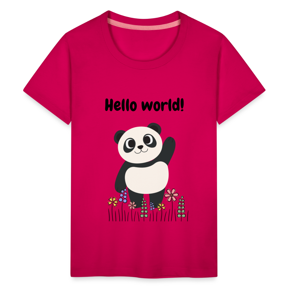 Teenager Premium T-Shirt - Hello world - dunkles Pink