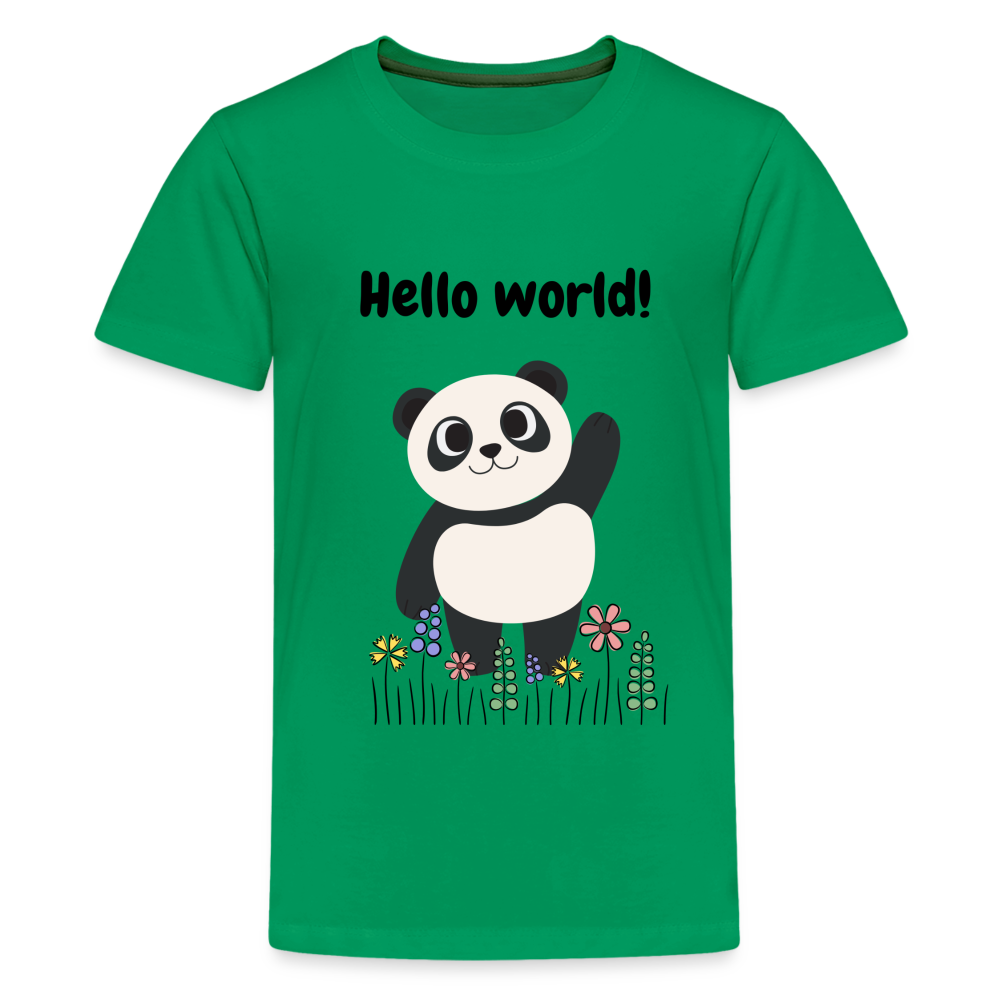 Teenager Premium T-Shirt - Hello world - Kelly Green