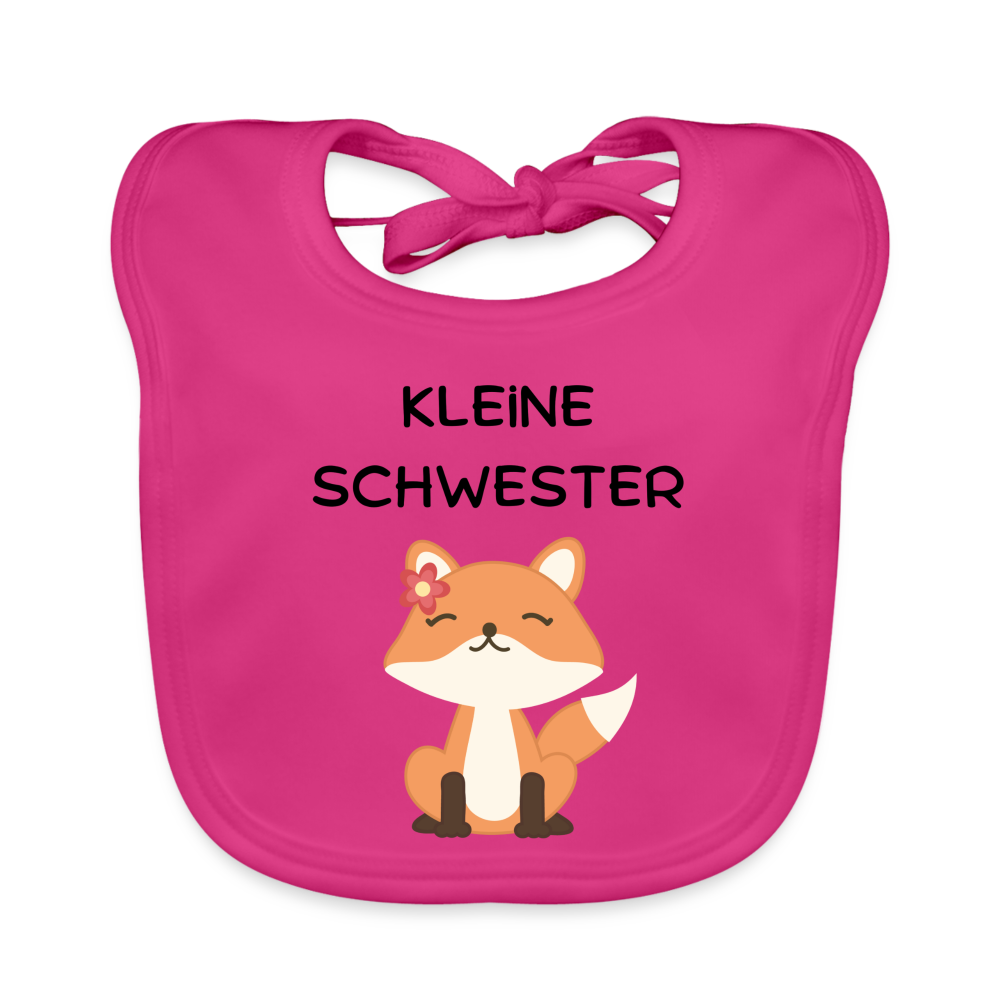 Baby Bio-Lätzchen - Kleine Schwester Fuchs - Fuchsia