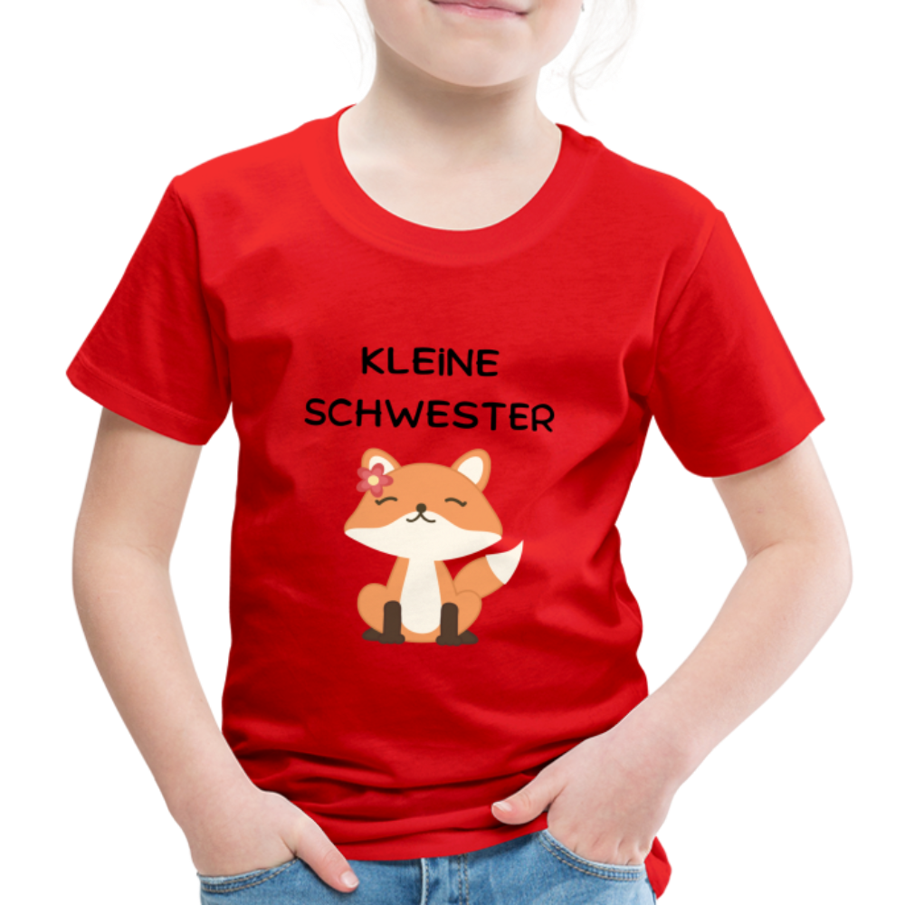 Kinder Premium T-Shirt - Kleine Schwester Fuchs - Rot