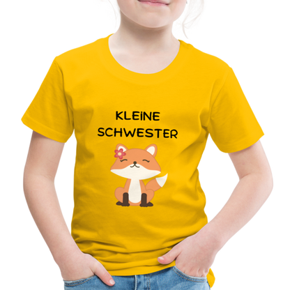 Kinder Premium T-Shirt - Kleine Schwester Fuchs - Sonnengelb