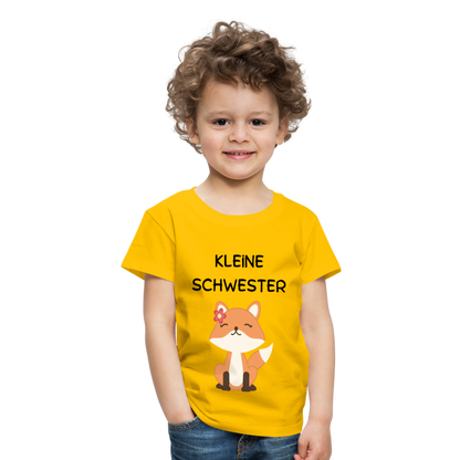 Kinder Premium T-Shirt - Kleine Schwester Fuchs - Sonnengelb