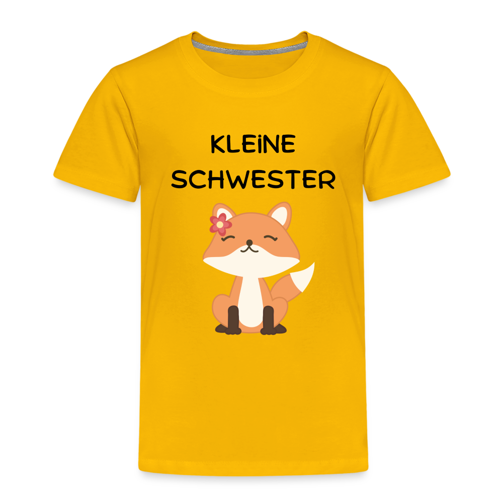 Kinder Premium T-Shirt - Kleine Schwester Fuchs - Sonnengelb