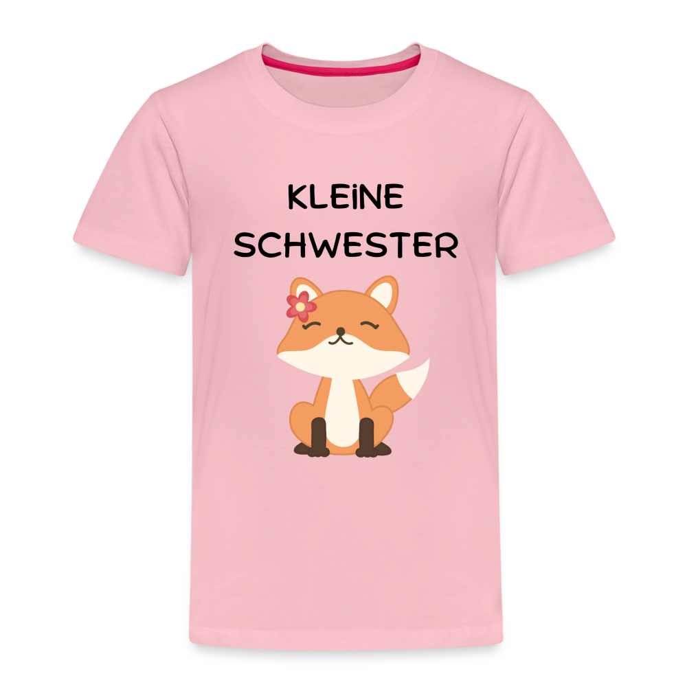 Kinder Premium T-Shirt - Kleine Schwester Fuchs - Hellrosa