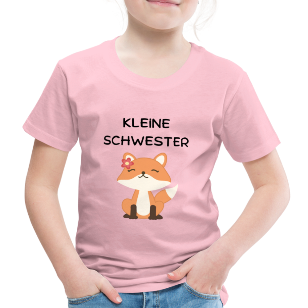 Kinder Premium T-Shirt - Kleine Schwester Fuchs - Hellrosa