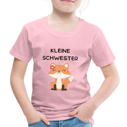 Kinder Premium T-Shirt - Kleine Schwester Fuchs - Hellrosa