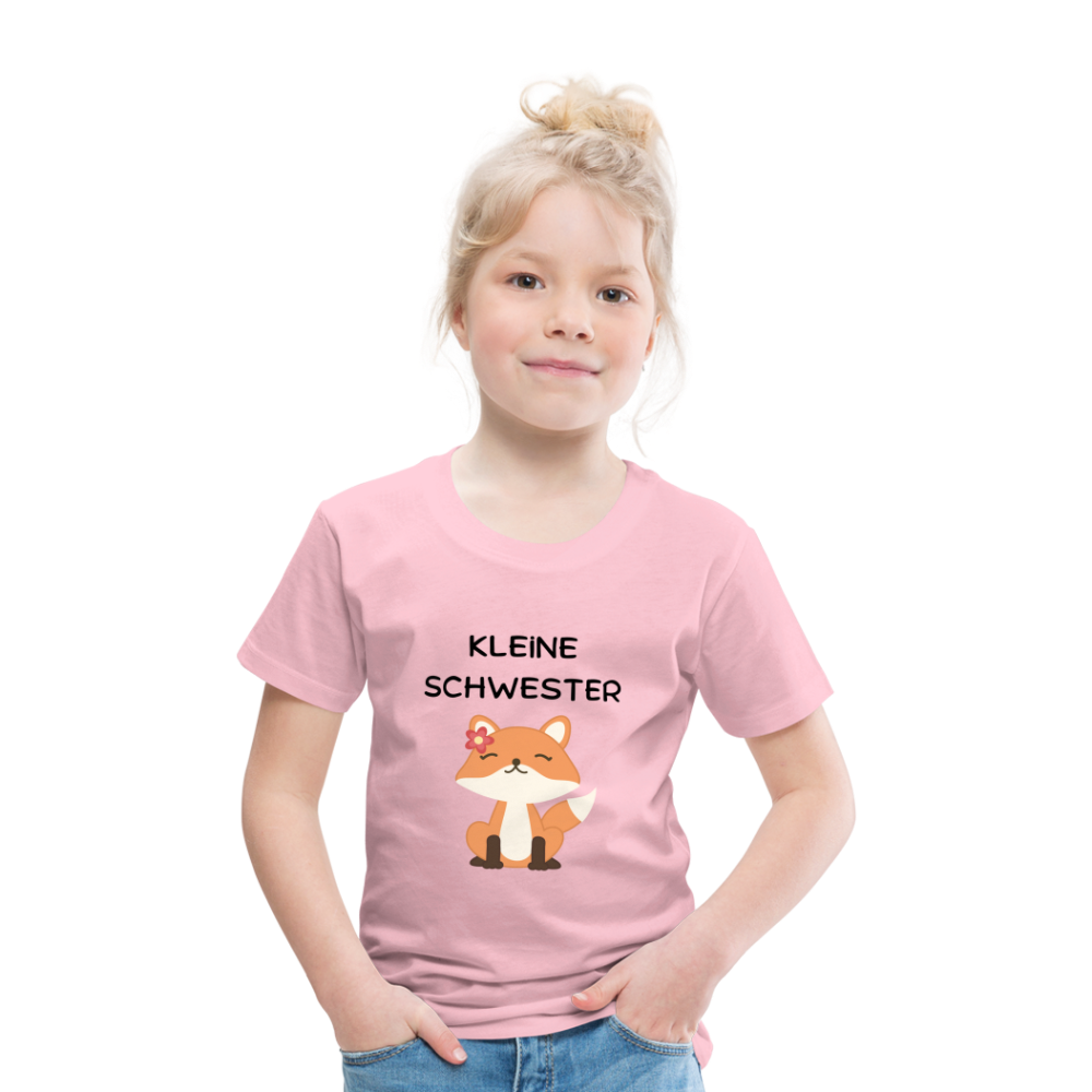 Kinder Premium T-Shirt - Kleine Schwester Fuchs - Hellrosa