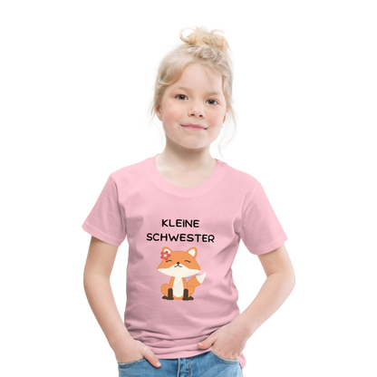 Kinder Premium T-Shirt - Kleine Schwester Fuchs - Hellrosa