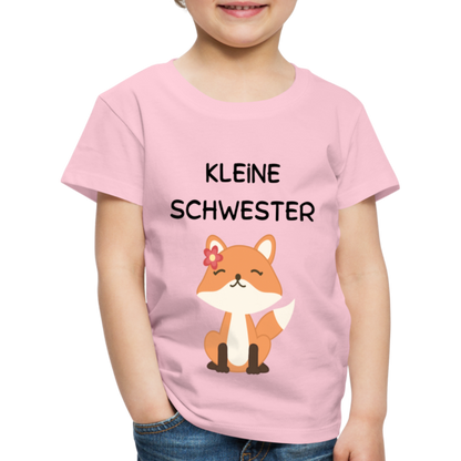 Kinder Premium T-Shirt - Kleine Schwester Fuchs - Hellrosa