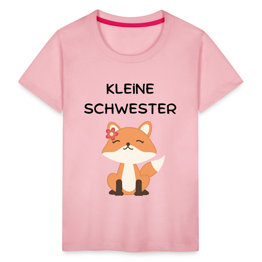 Kinder Premium T-Shirt - Kleine Schwester Fuchs - Hellrosa