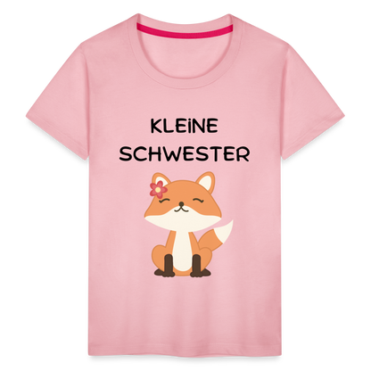 Kinder Premium T-Shirt - Kleine Schwester Fuchs - Hellrosa