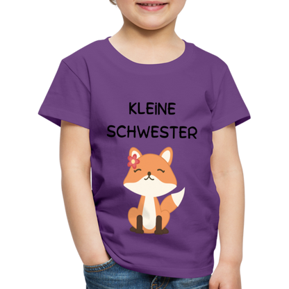 Kinder Premium T-Shirt - Kleine Schwester Fuchs - Lila