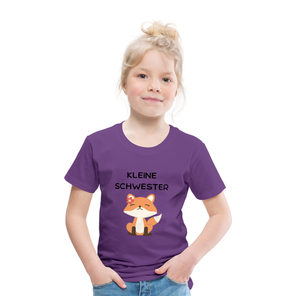 Kinder Premium T-Shirt - Kleine Schwester Fuchs - Lila