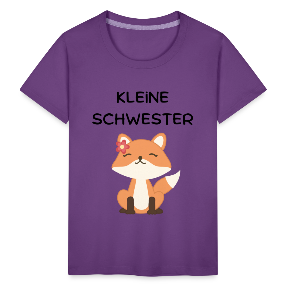 Kinder Premium T-Shirt - Kleine Schwester Fuchs - Lila