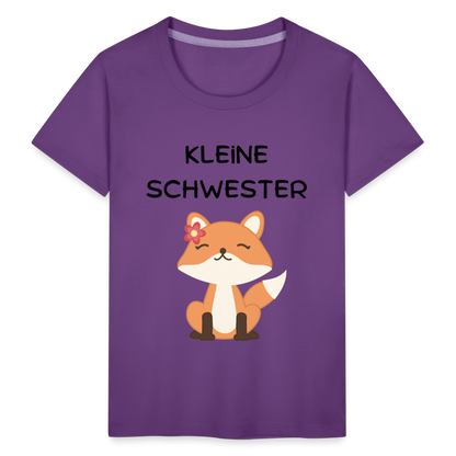 Kinder Premium T-Shirt - Kleine Schwester Fuchs - Lila