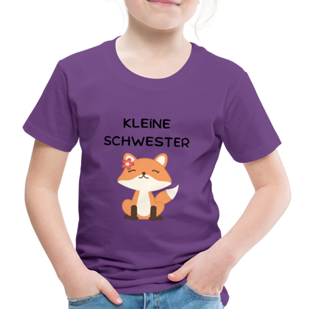 Kinder Premium T-Shirt - Kleine Schwester Fuchs - Lila