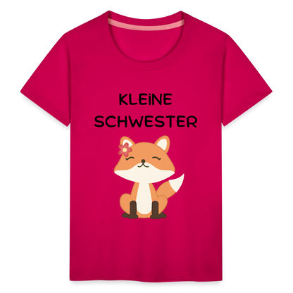 Kinder Premium T-Shirt - Kleine Schwester Fuchs - dunkles Pink