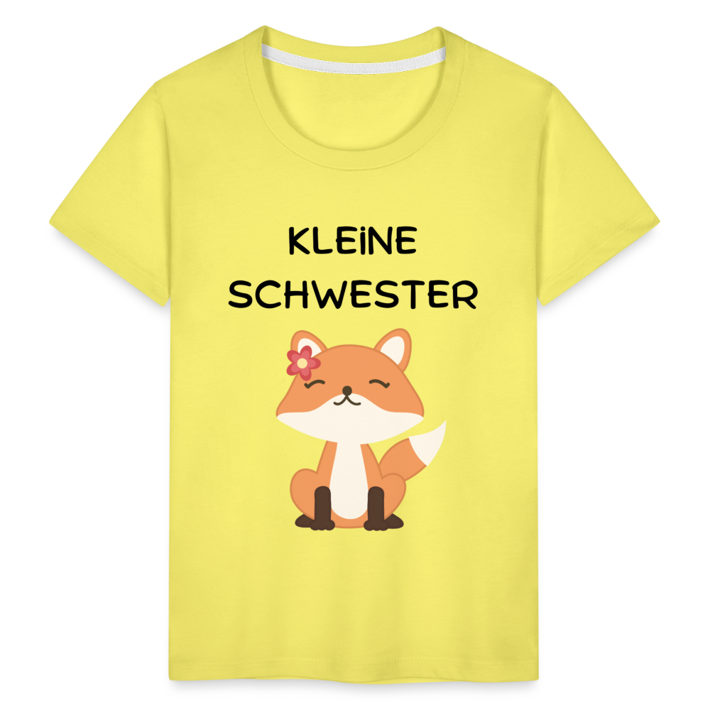 Kinder Premium T-Shirt - Kleine Schwester Fuchs - Gelb