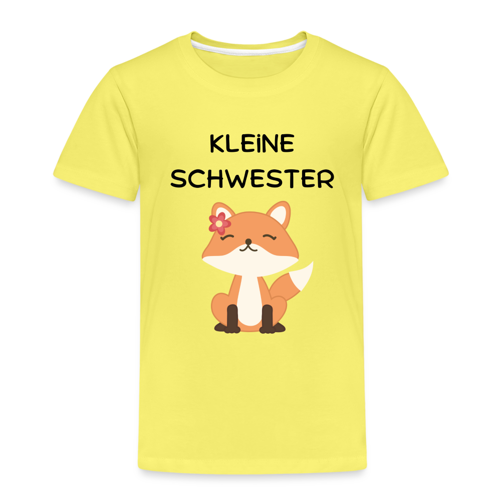 Kinder Premium T-Shirt - Kleine Schwester Fuchs - Gelb