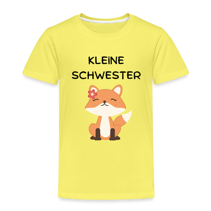 Kinder Premium T-Shirt - Kleine Schwester Fuchs - Gelb