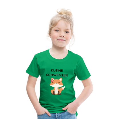 Kinder Premium T-Shirt - Kleine Schwester Fuchs - Kelly Green