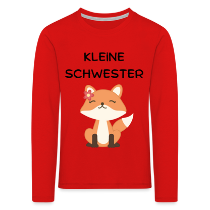 Kinder Premium Langarmshirt - Kleine Schwester Fuchs - Rot