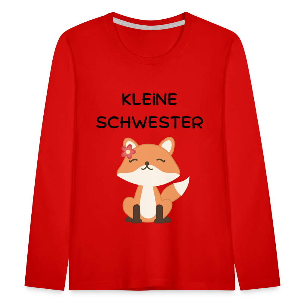 Kinder Premium Langarmshirt - Kleine Schwester Fuchs - Rot