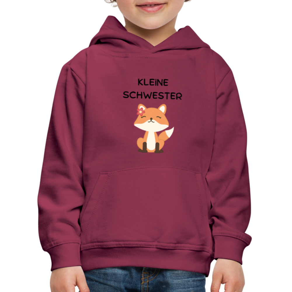 Kinder Premium Hoodie - Kleine Schwester Fuchs - Bordeaux