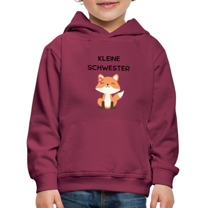 Kinder Premium Hoodie - Kleine Schwester Fuchs - Bordeaux