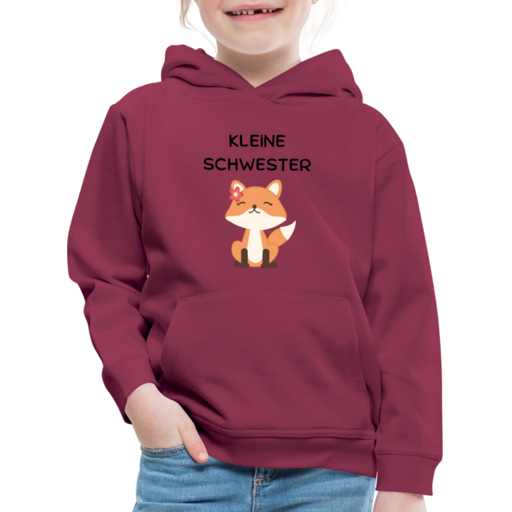 Kinder Premium Hoodie - Kleine Schwester Fuchs - Bordeaux