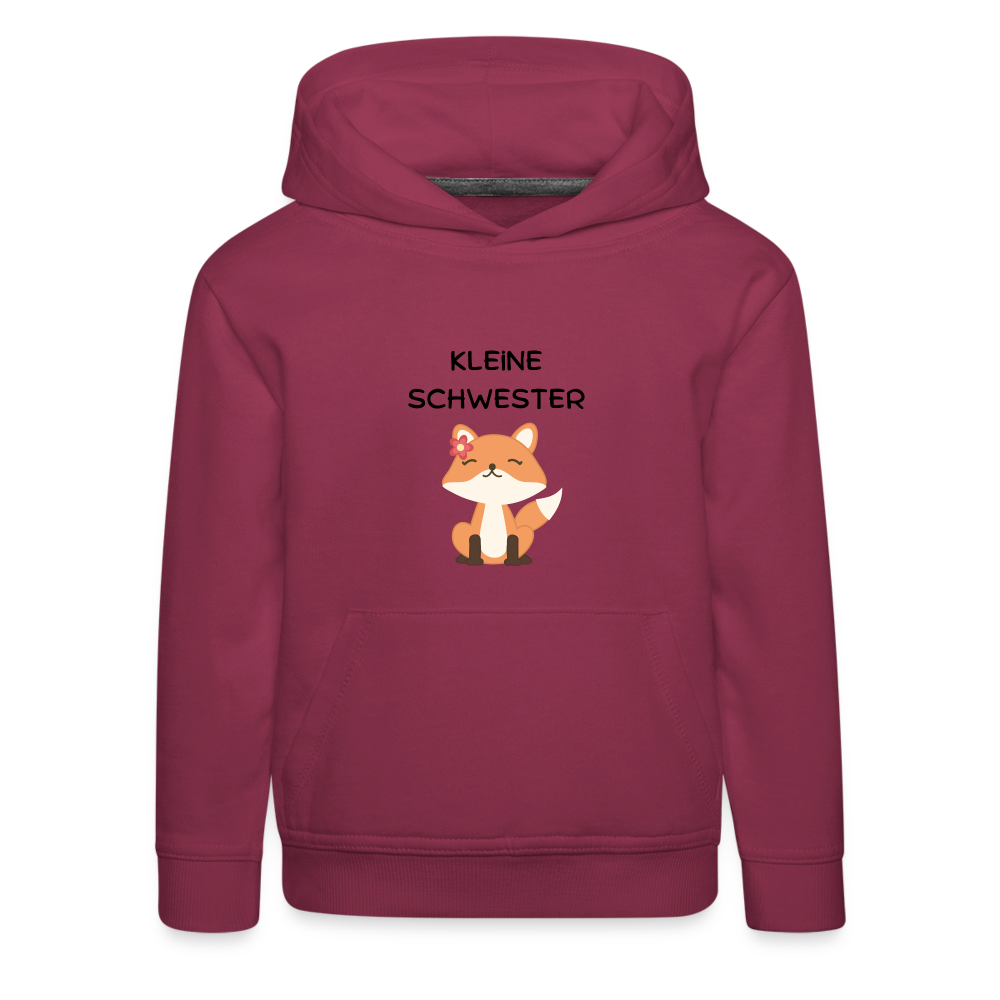 Kinder Premium Hoodie - Kleine Schwester Fuchs - Bordeaux