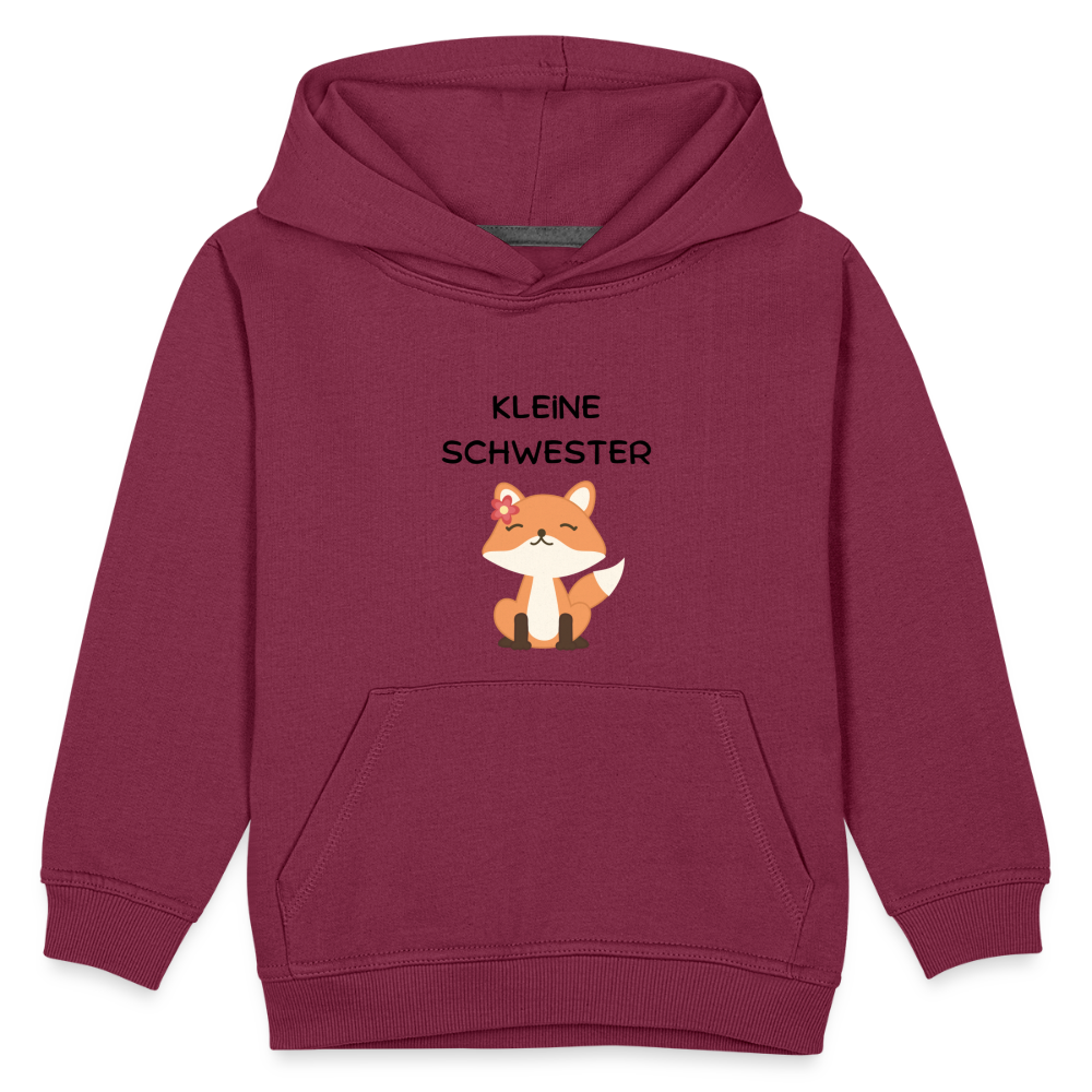 Kinder Premium Hoodie - Kleine Schwester Fuchs - Bordeaux