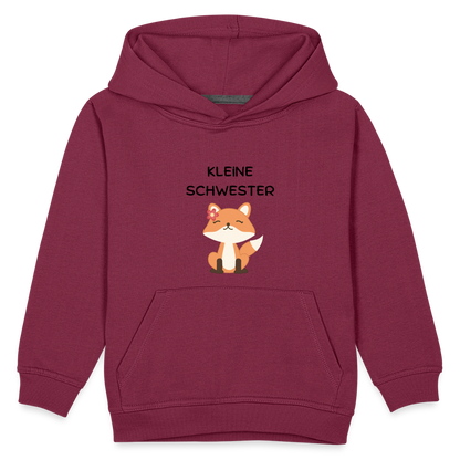 Kinder Premium Hoodie - Kleine Schwester Fuchs - Bordeaux