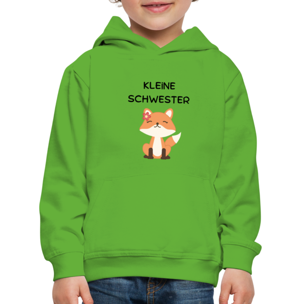 Kinder Premium Hoodie - Kleine Schwester Fuchs - Hellgrün