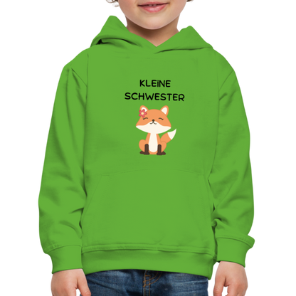 Kinder Premium Hoodie - Kleine Schwester Fuchs - Hellgrün