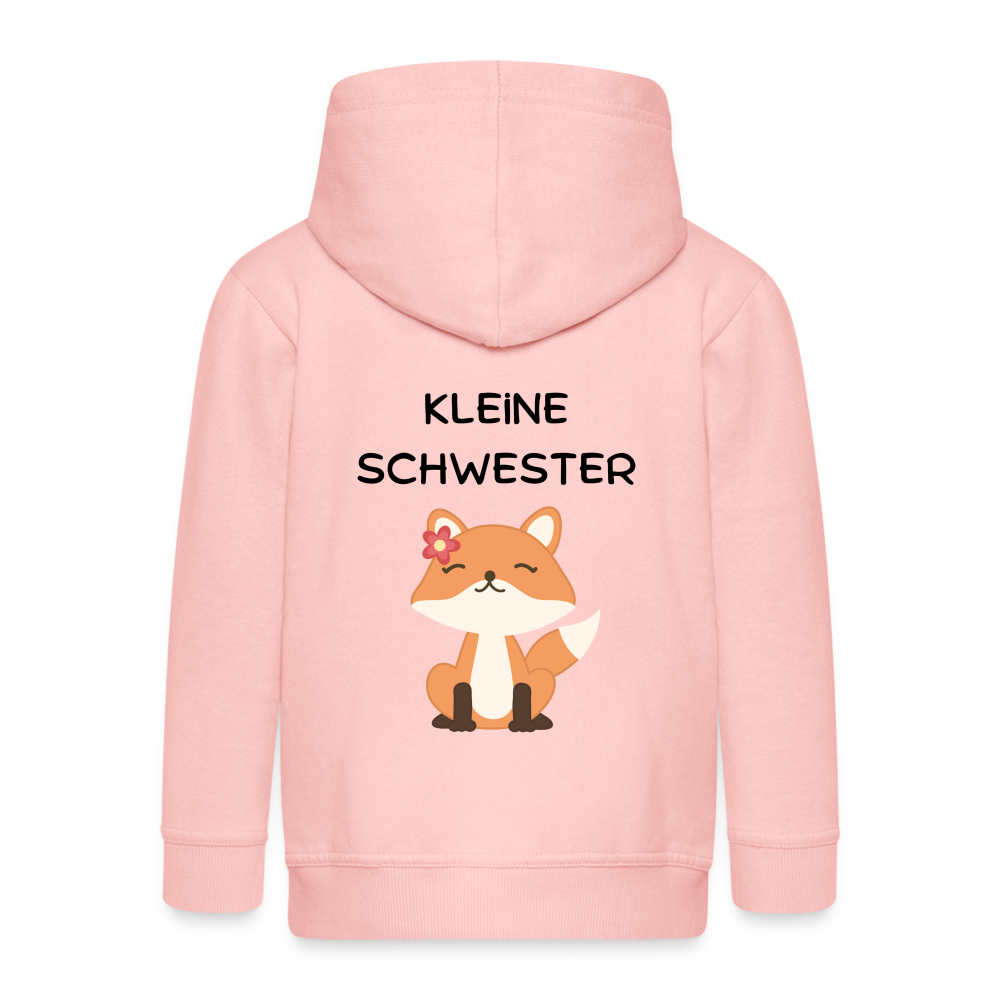 Kinder Premium Kapuzenjacke - Kleine Schwester Fuchs - Kristallrosa