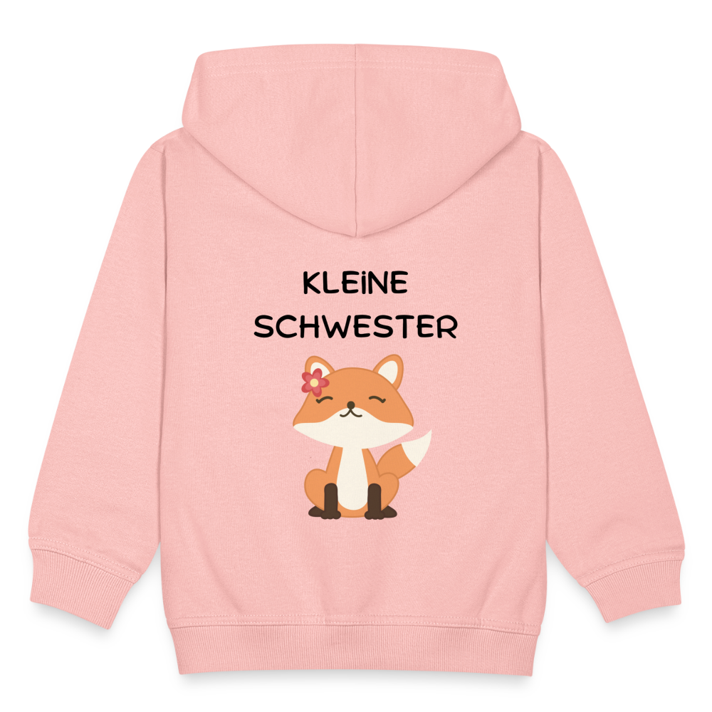 Kinder Premium Kapuzenjacke - Kleine Schwester Fuchs - Kristallrosa